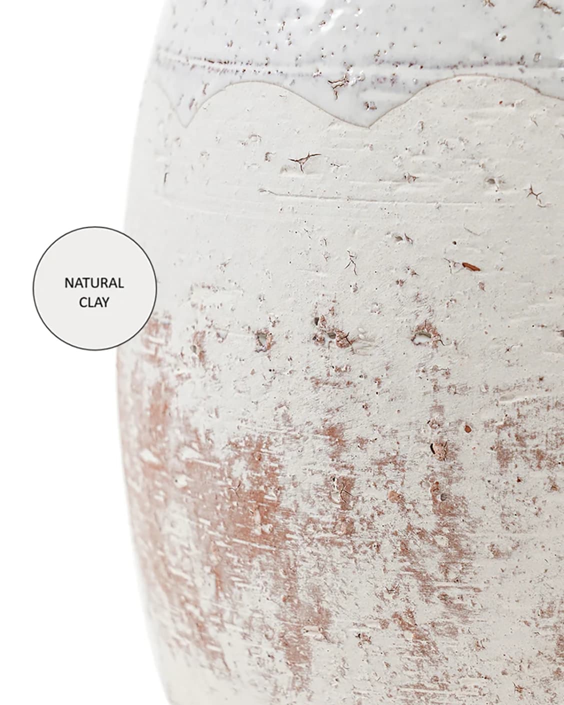 Becca Terra vases in soft stone and white, shown in a product close-up as image 10