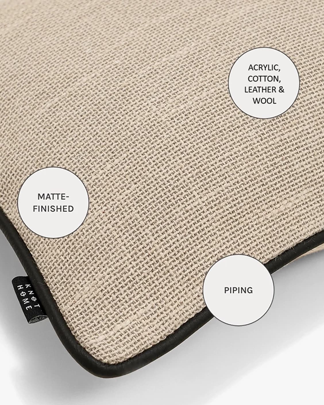 Beck Klimt II cushions in cream, shown in a product close-up as image 10