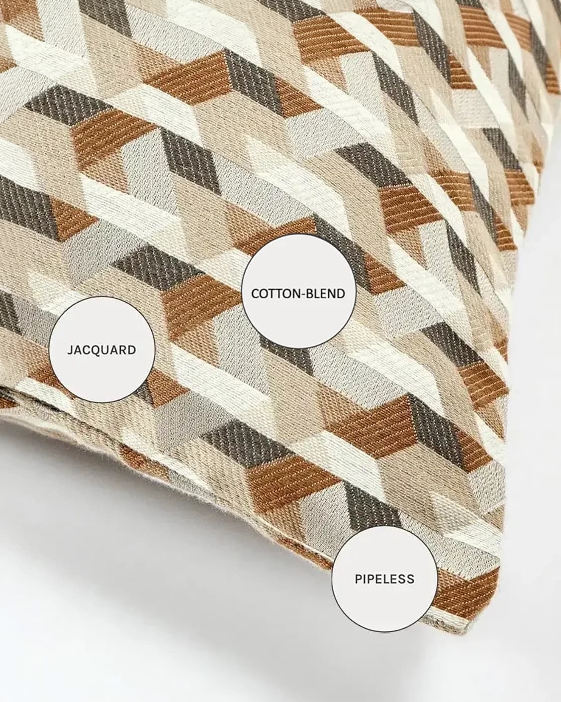 Brianna Laurent cushions in orange and beige, shown in a product close-up as image 10