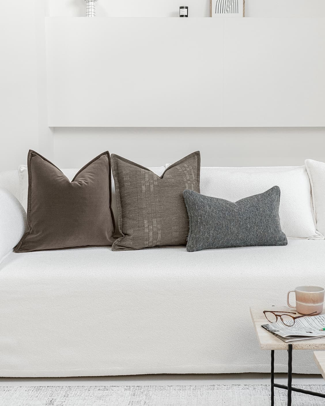 Brodie Bundle cushion, shown in a lifestyle front view as image 5