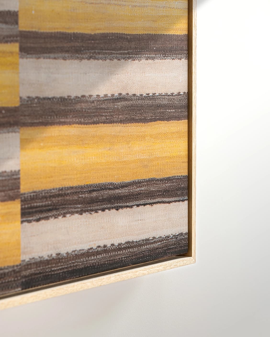 Bumblebee canvas in brown, beige and yellow, shown in a lifestyle close-up as image 5
