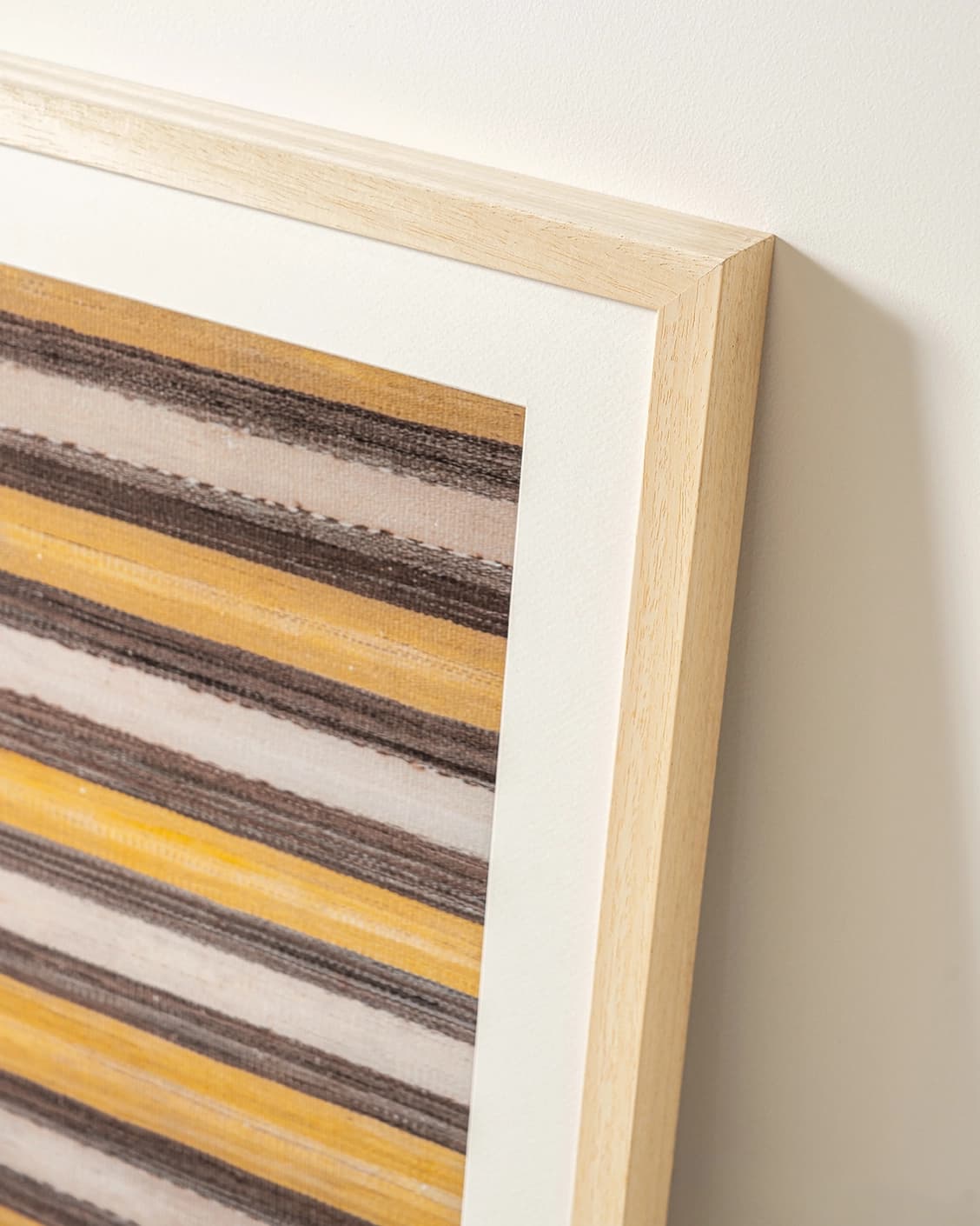 Bumblebee fine art print in brown, beige and yellow, shown in a lifestyle close-up view as image 5