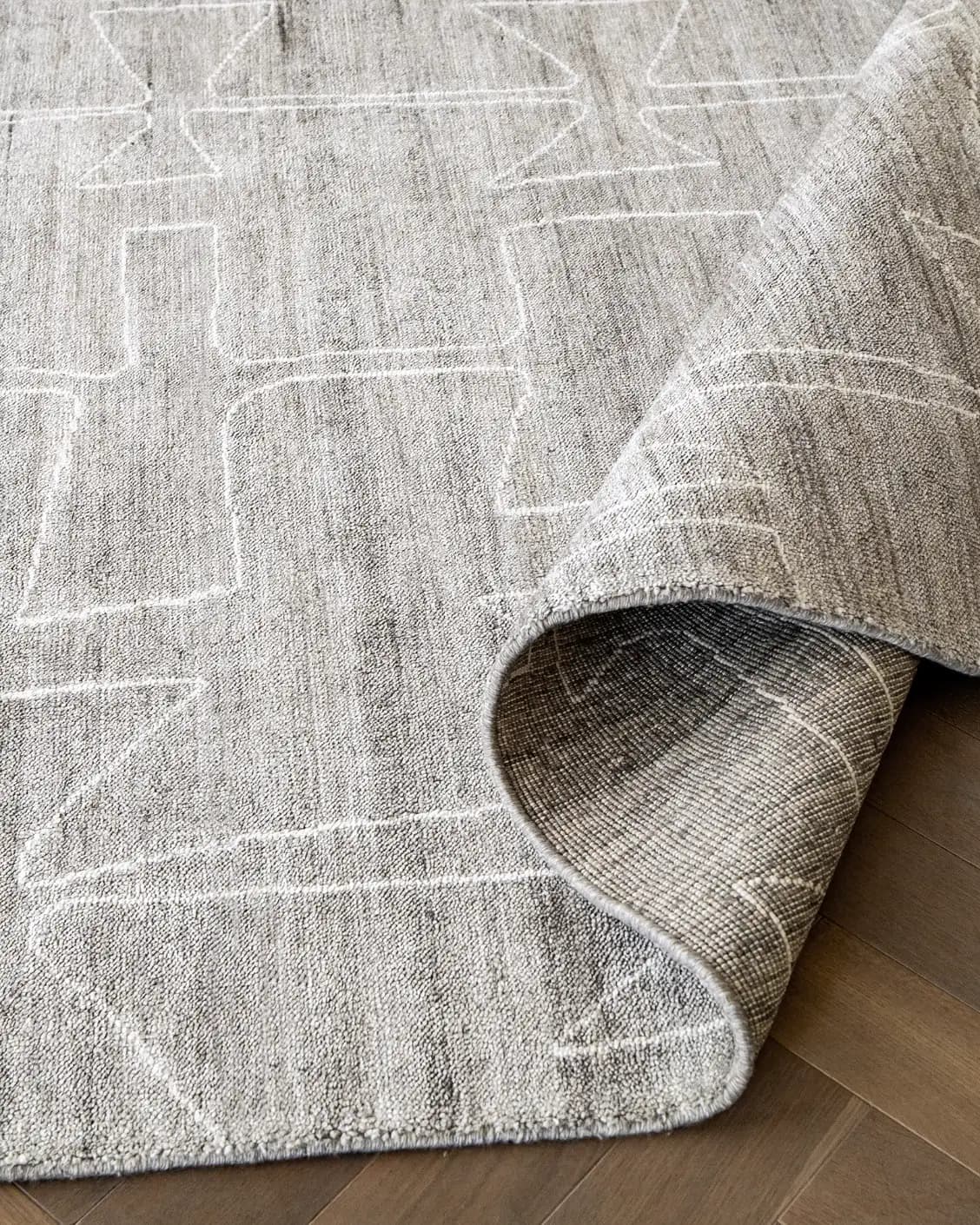 Caleb Dune carpet in grey and blue, shown in a product top view as image 11