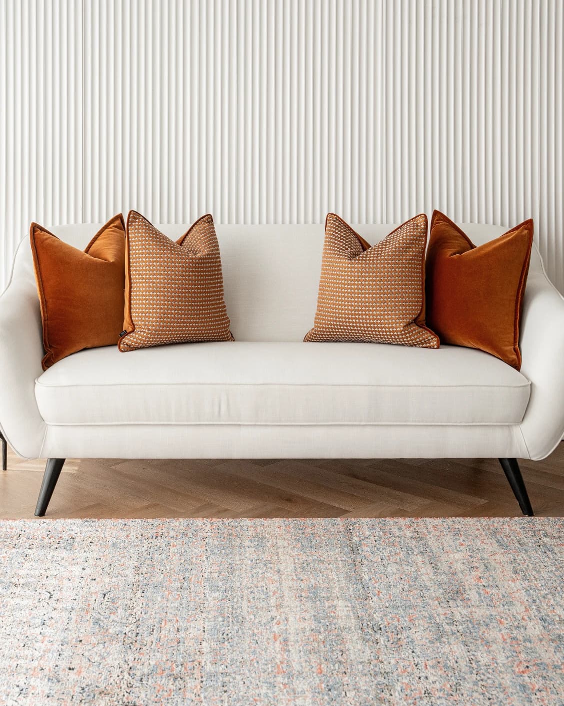Callan Bundle bundle - indoor in rust and orange, shown in a lifestyle front view as image 3
