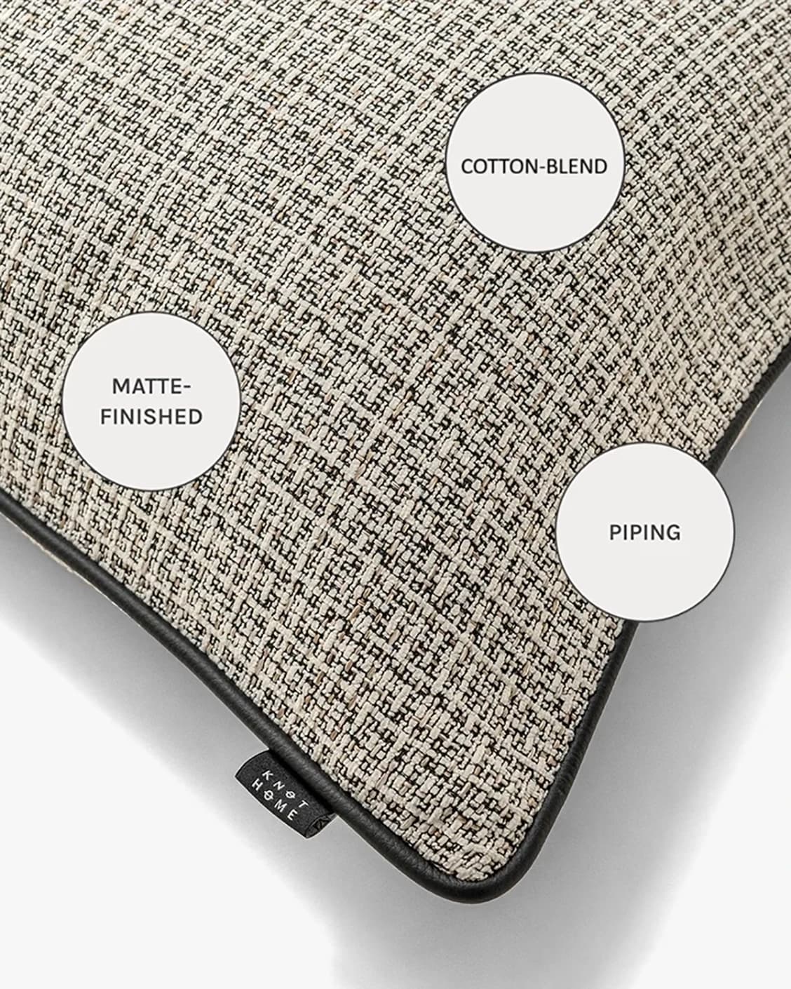 Cami Steele cushions in charcoal, shown in a product close-up as image 10