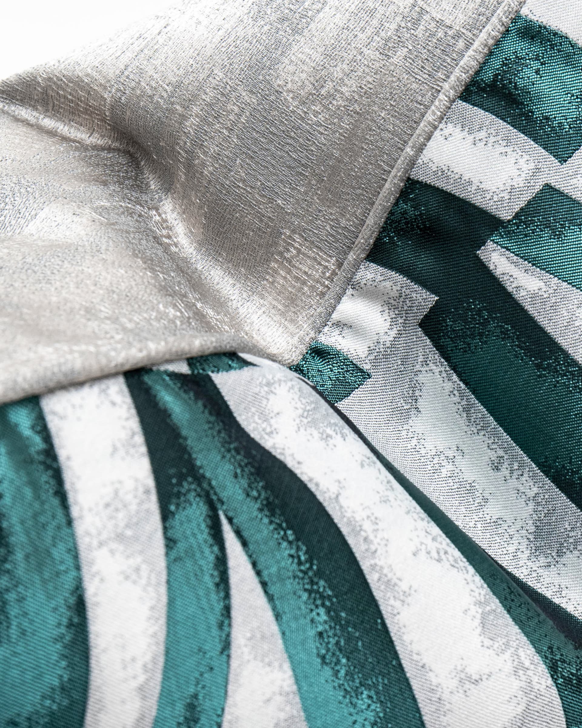 Carlie Teal cushion in teal, turquoise, blue and green, shown in a product top view as image 7