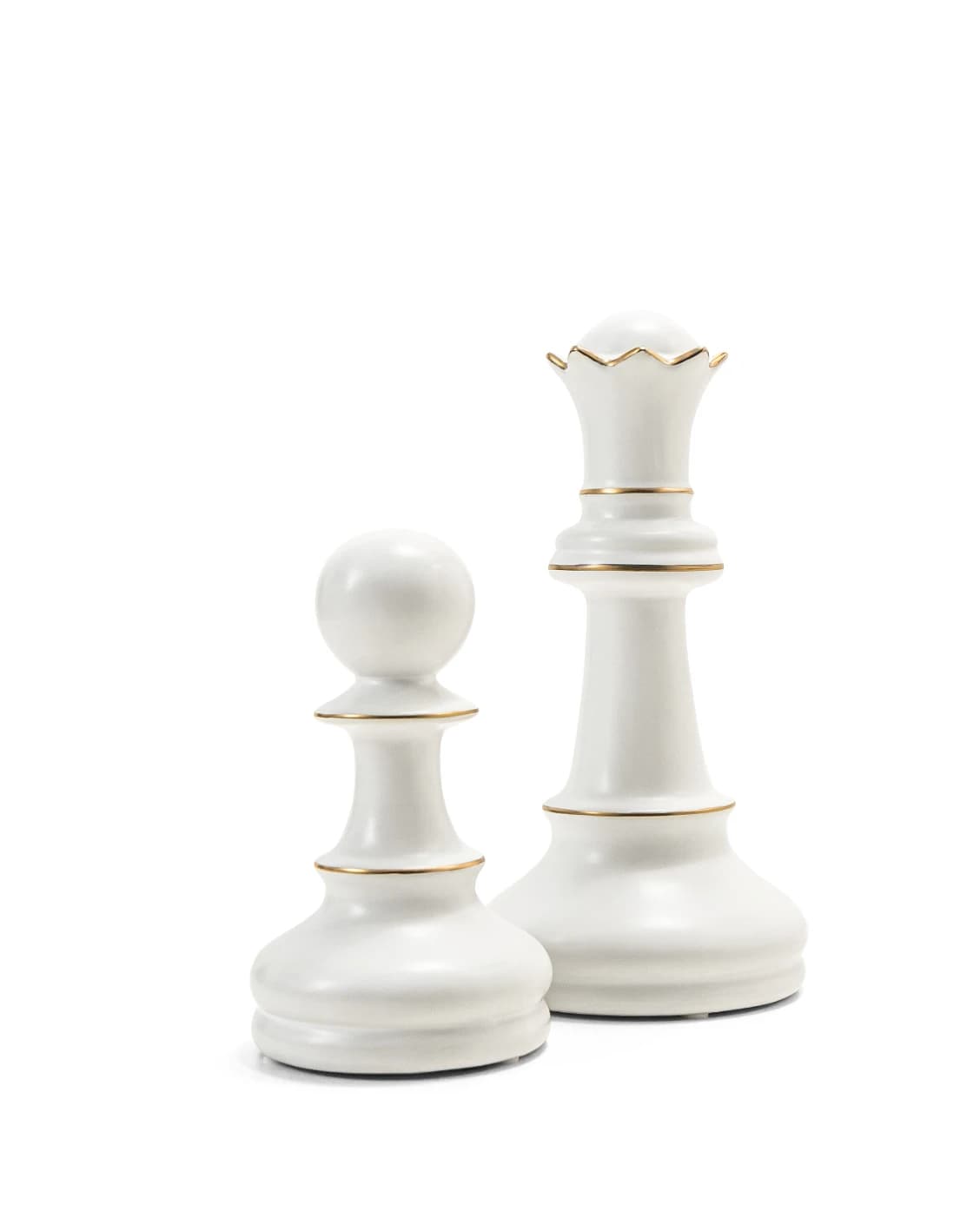 Cassandra Arneson Porcelain Figures statues and sculptures in white and gold, shown in a product front view as image 10
