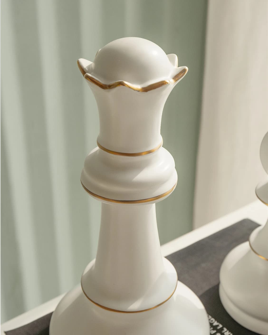 Cassandra Arneson Porcelain Figures statues and sculptures in white and gold, shown in a product top view as image 7