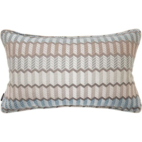 Cecilia Canova II cushion in silver, blue and multicolour, shown in a product front view as image 1