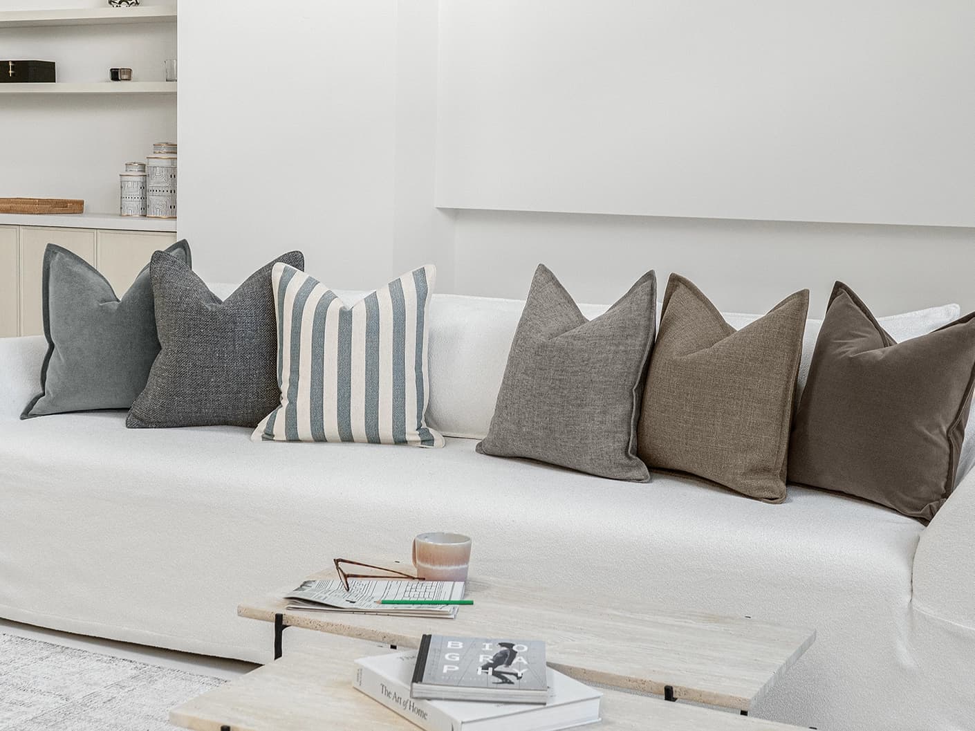 Chelsa Bundle bundle cushions, shown in a lifestyle front view
