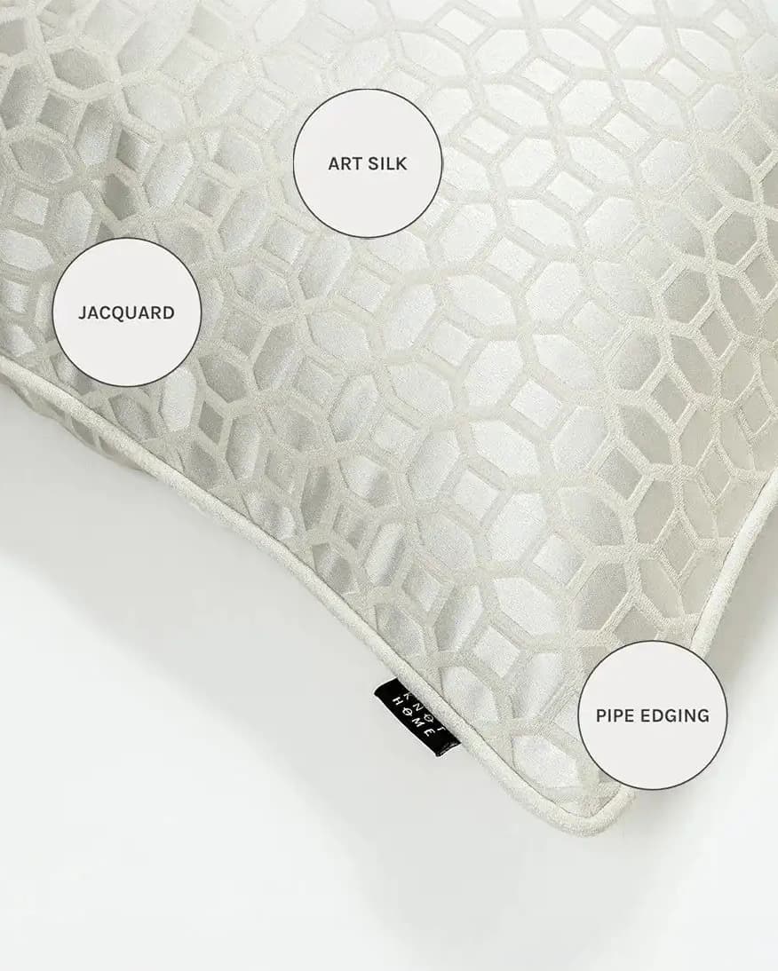 Cillian Bianca cushions in white, shown in a product close-up as image 9