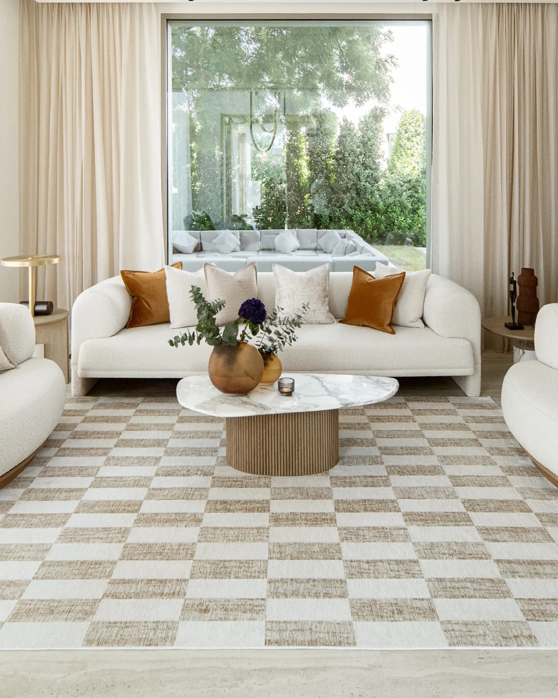 Cindy Tan carpets in tan, taupe and beige, shown in a close-up as image 7