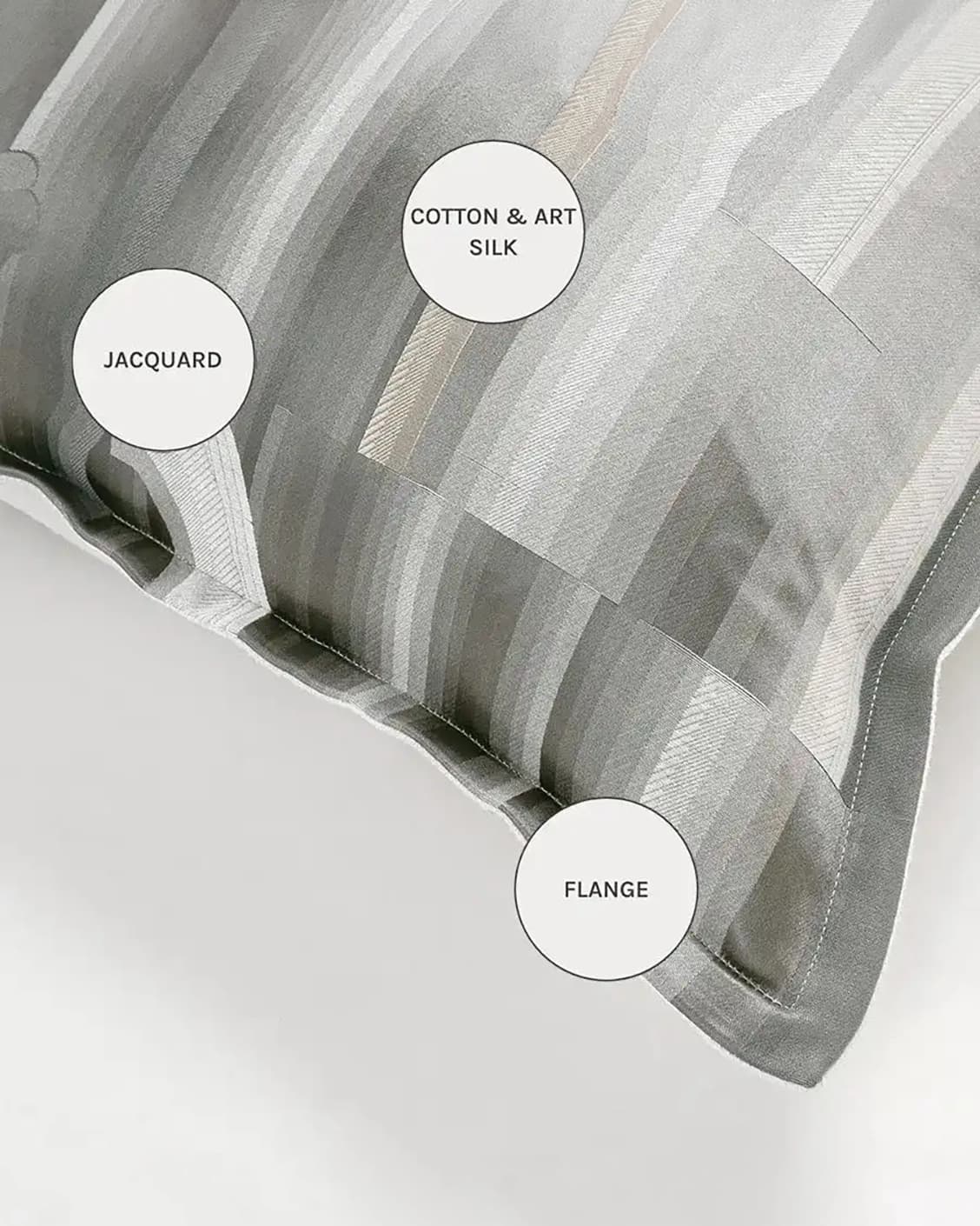 Claudine Laurent cushions in grey, shown in a product close-up as image 9