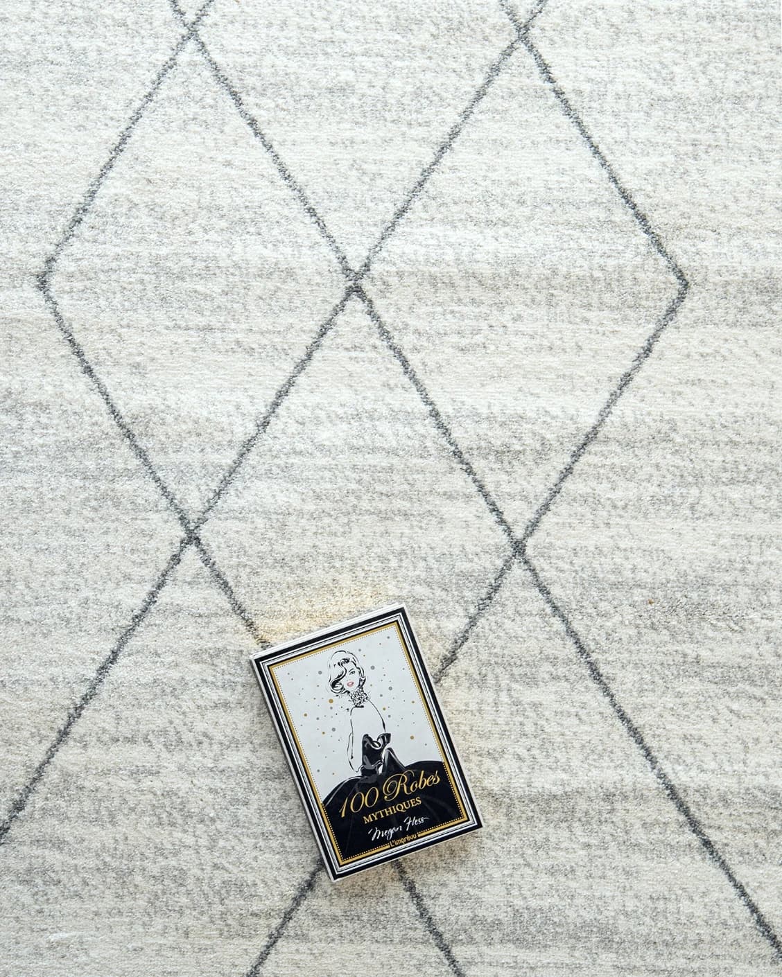Conrad Bianca carpets in grey and white, shown in a lifestyle top view as image 3