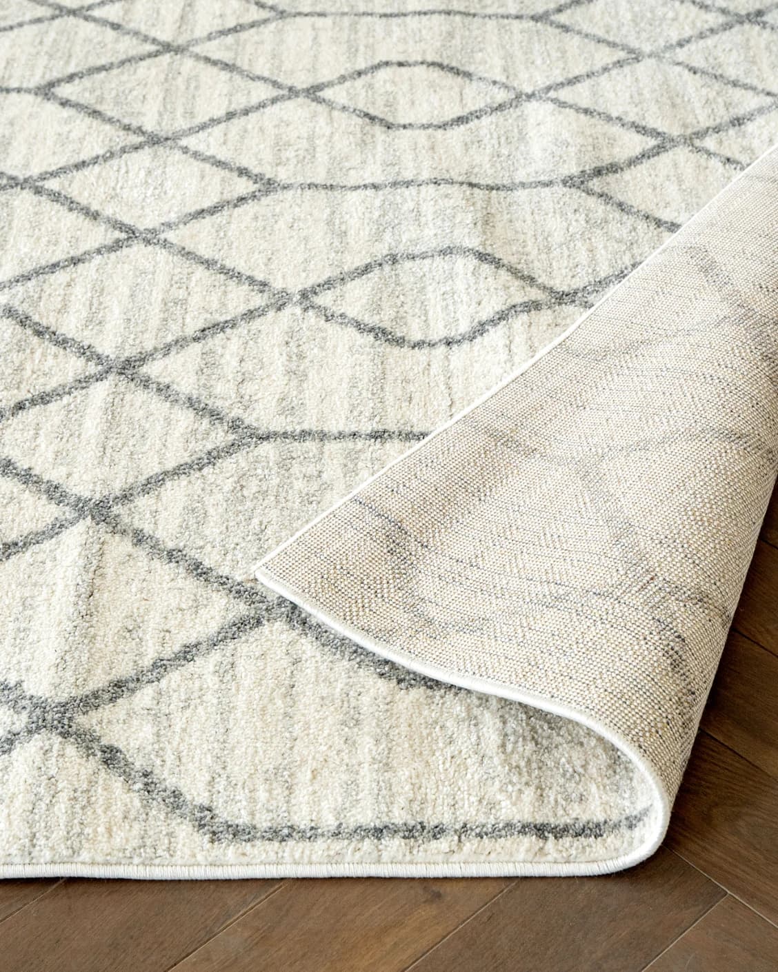 Conrad Lily carpet in ivory and grey, shown in a product close-up as image 8