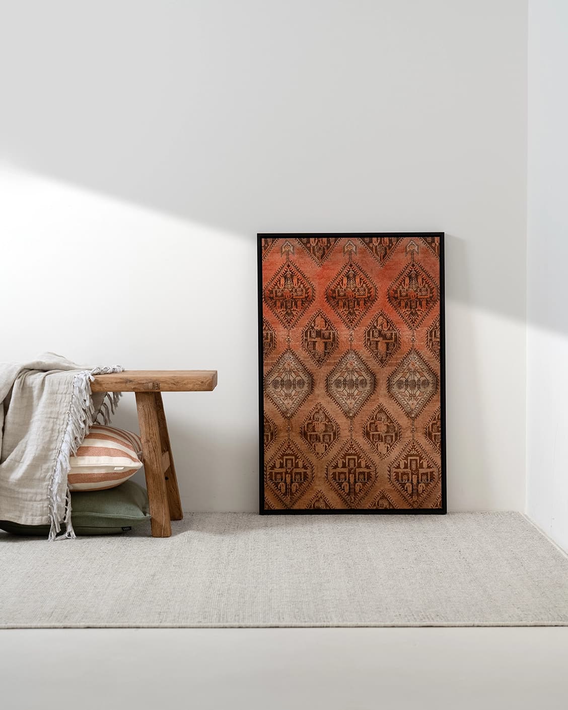 Terracotta canvas in brown, shown in a lifestyle front view as image 2