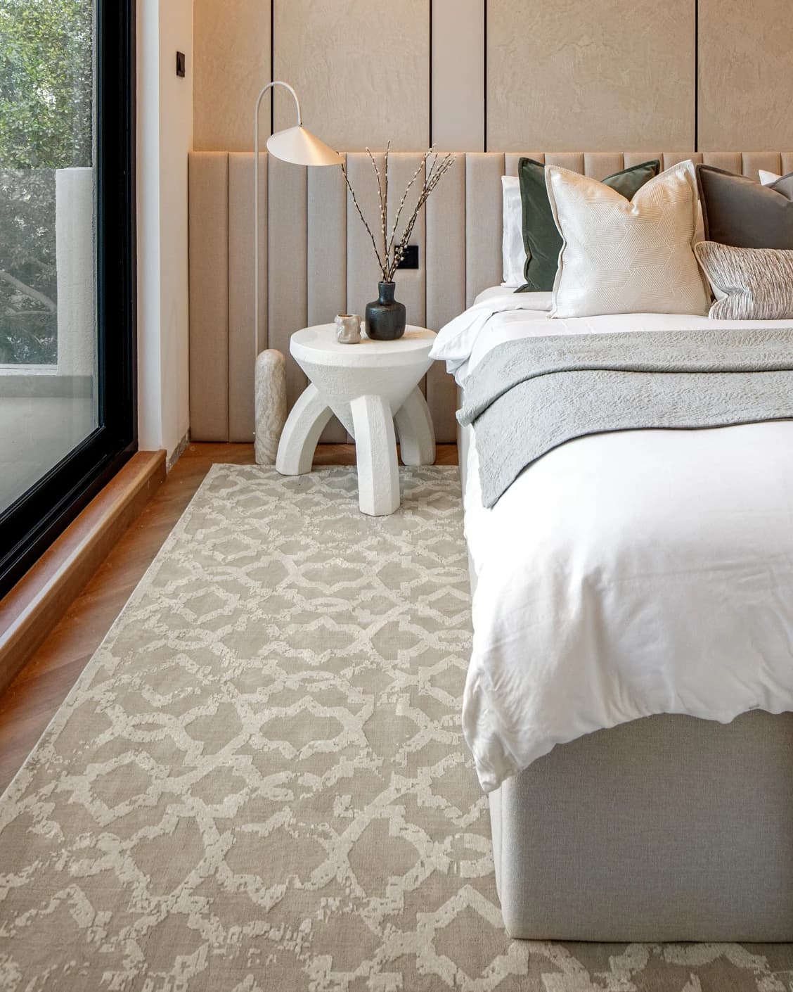 Cooper Sandy carpet in sandy, beige and ivory, shown in a lifestyle front view as image 4