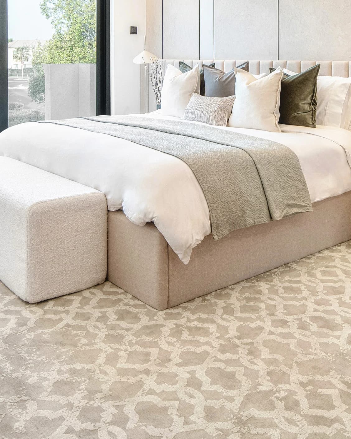Cooper Sandy carpet in sandy, beige and ivory, shown in a lifestyle right view as image 5