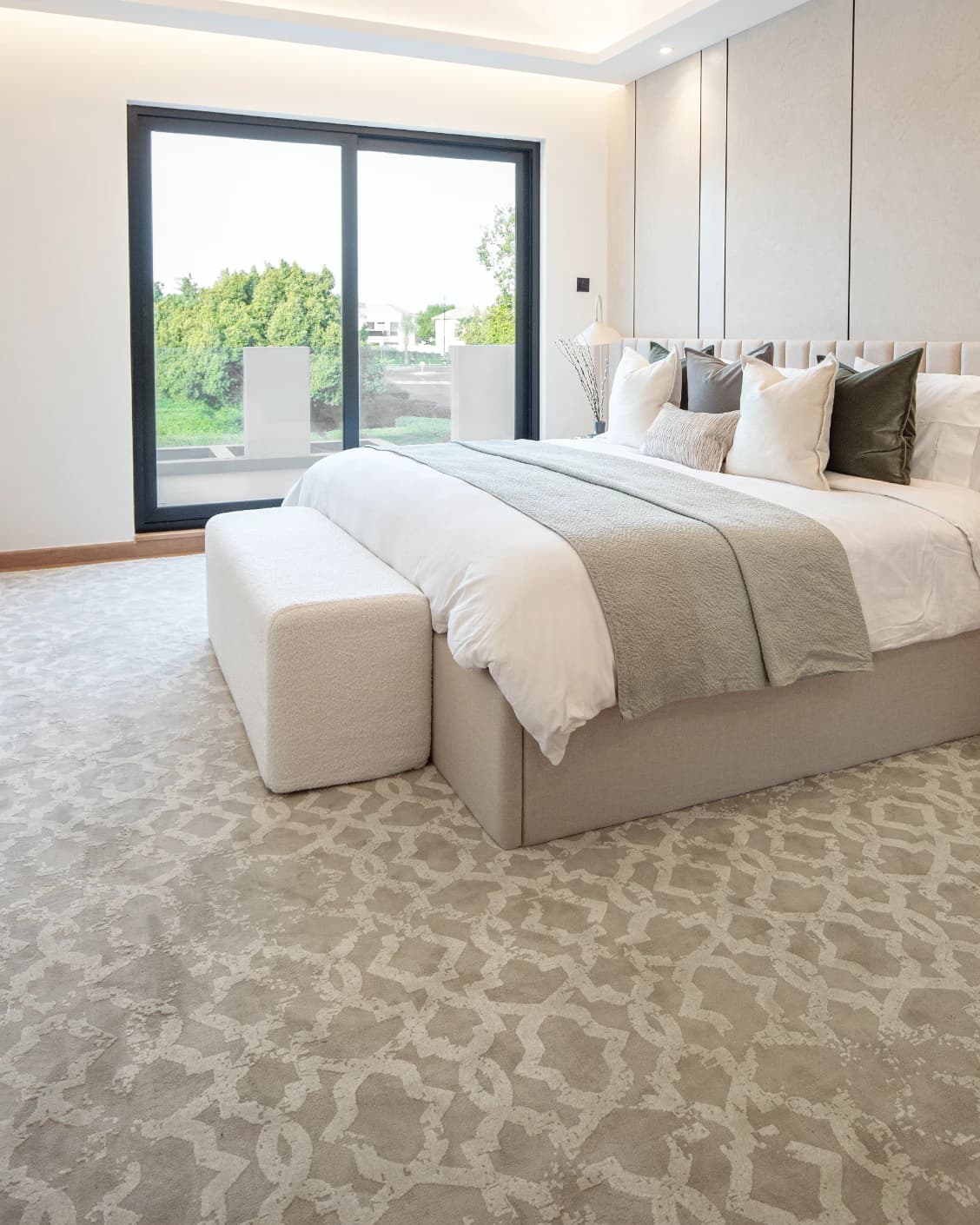 Cooper Sandy carpet in sandy, beige and ivory, shown in a lifestyle right view as image 6