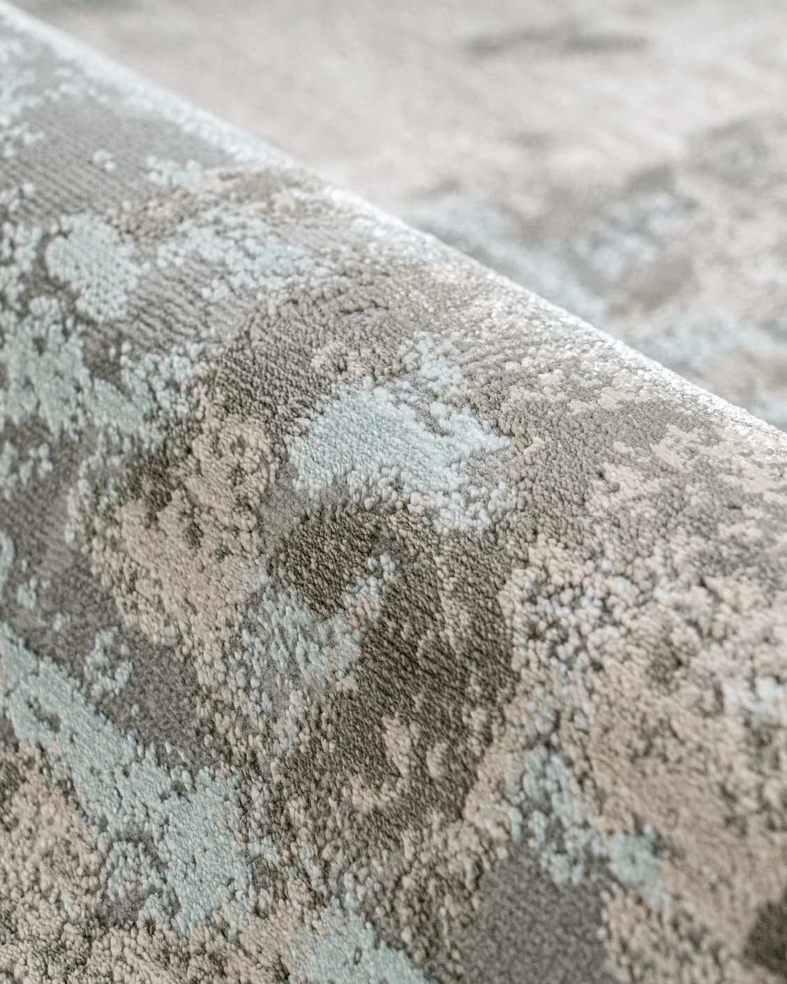 Cooper Sky carpet in sky, blue and grey, shown in a product close-up as image 16