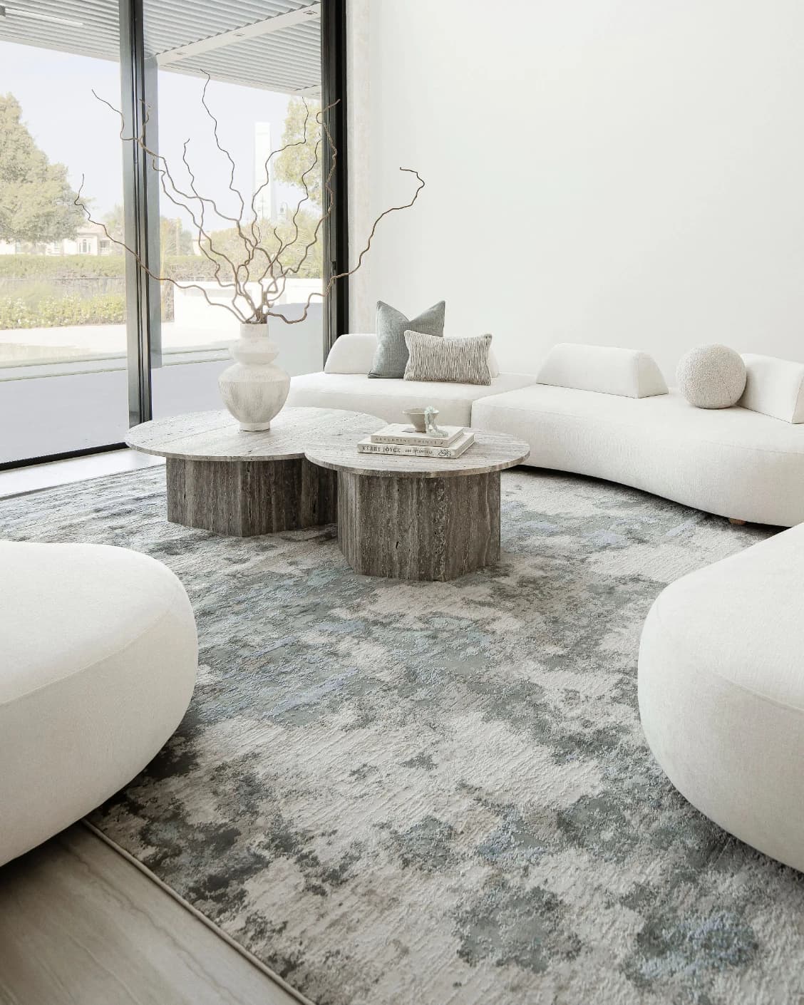 Cooper Sky carpet in sky, blue and grey, shown in a product front view as image 17