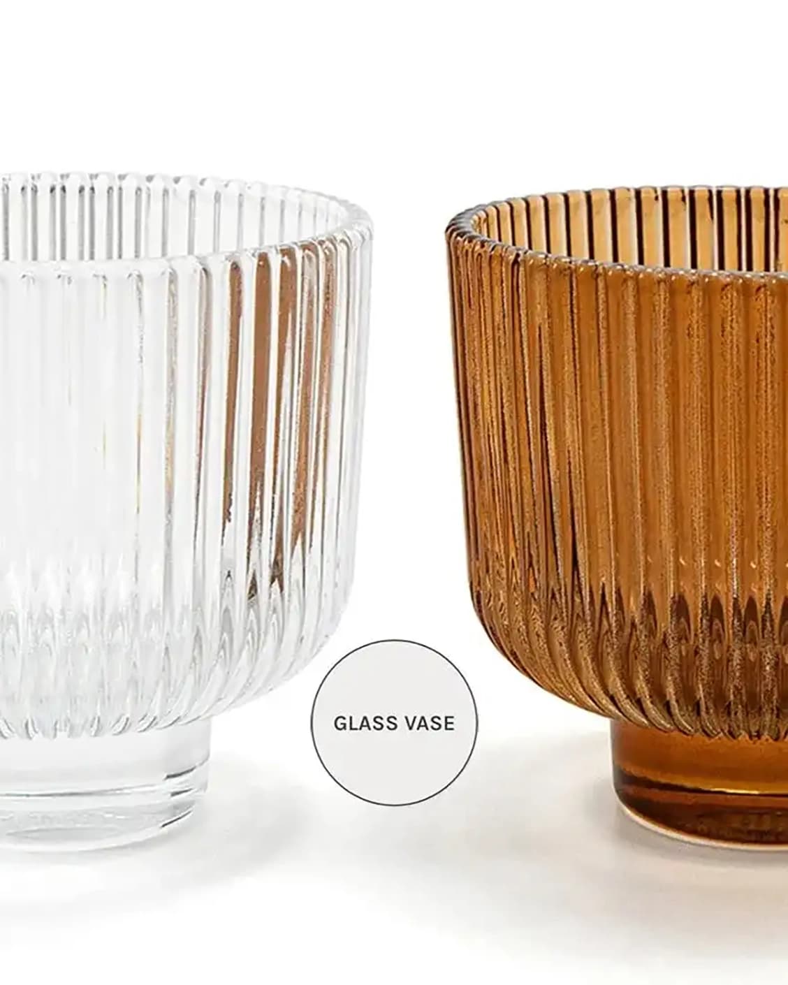 Crista Bundle vases in brown and translucent, shown in a product close-up as image 14