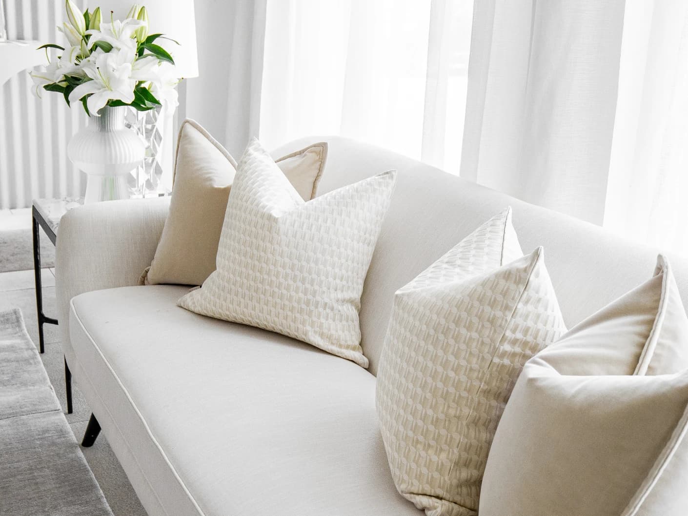 Danica Bundle bundle cushions, shown in a lifestyle front view