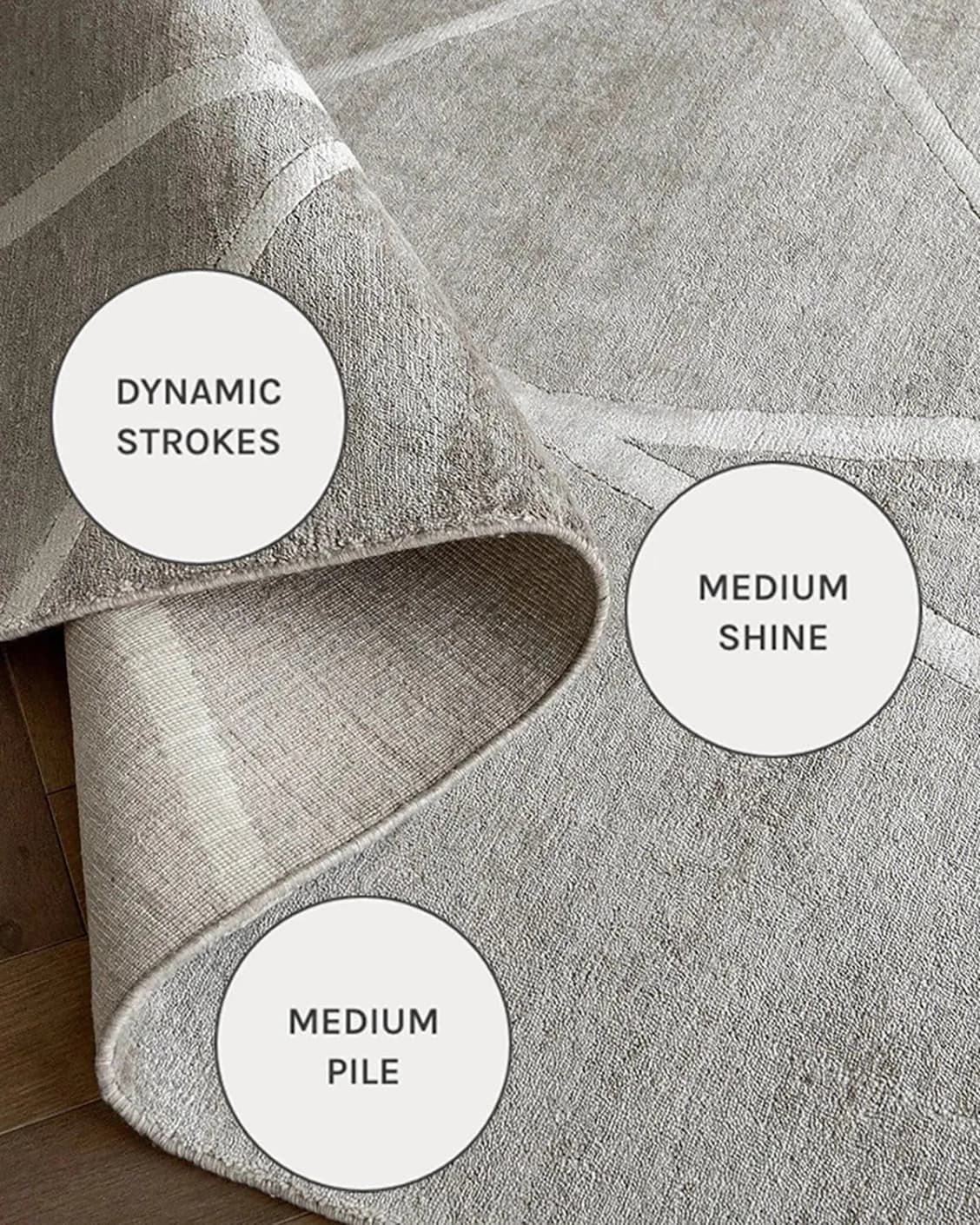 Dash Alba carpets in grey and ivory, shown in a close-up as image 15