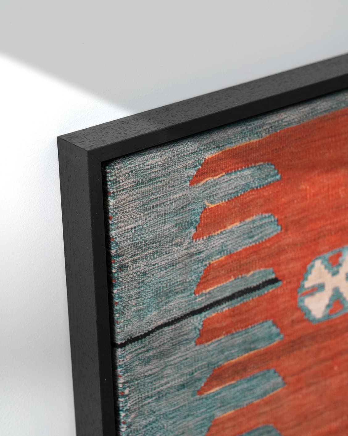 Denim Shades canvas in red and blue, shown in a lifestyle close-up as image 6