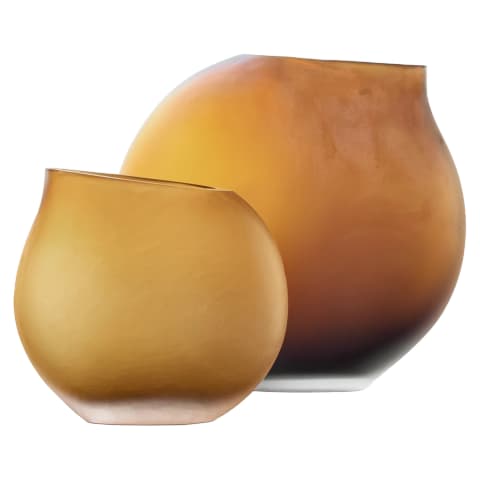Denise Bundle vases in orange, shown in a lifestyle front view as image 1
