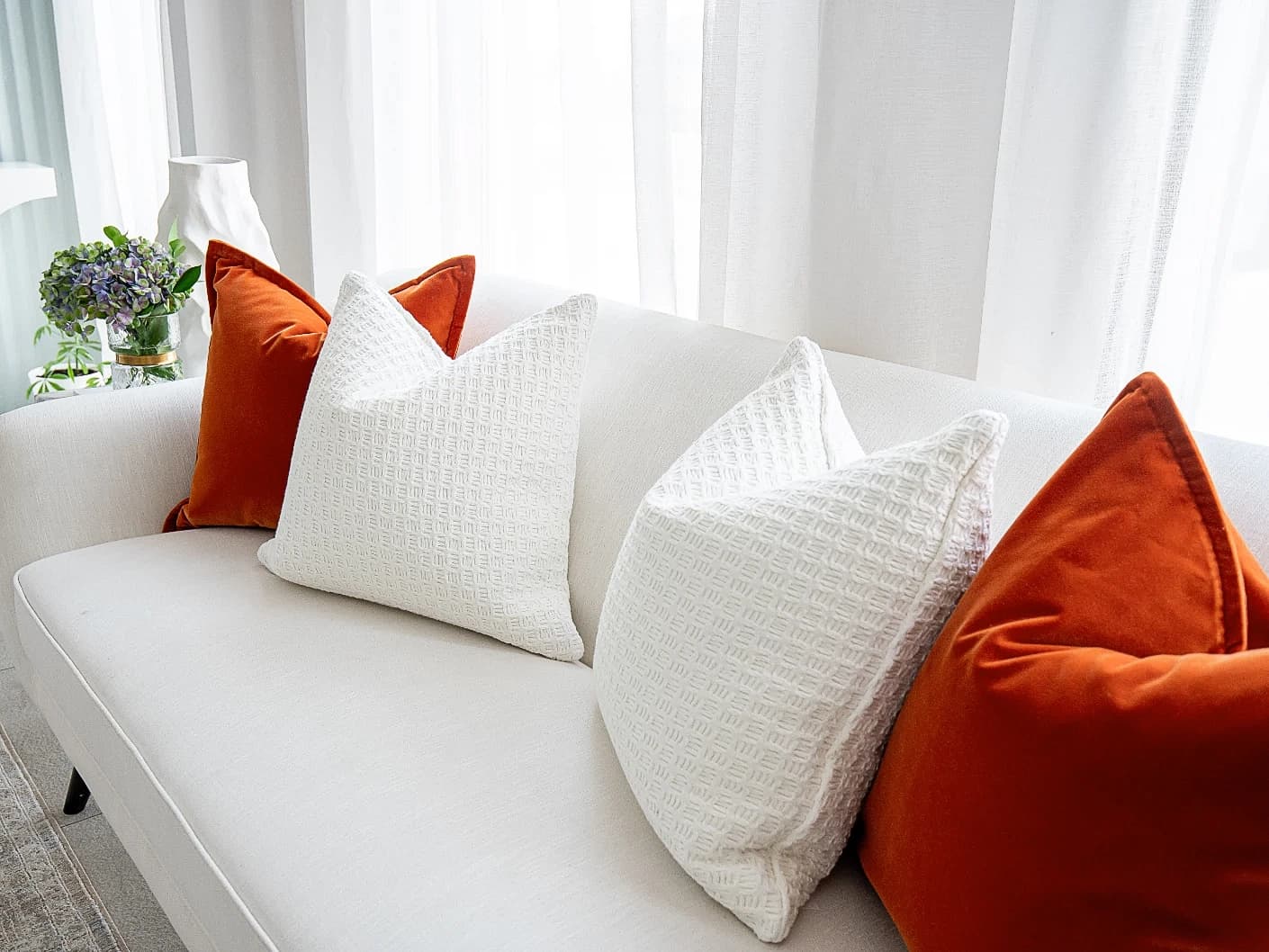 Dianne Bundle bundle cushions, shown in a lifestyle front view