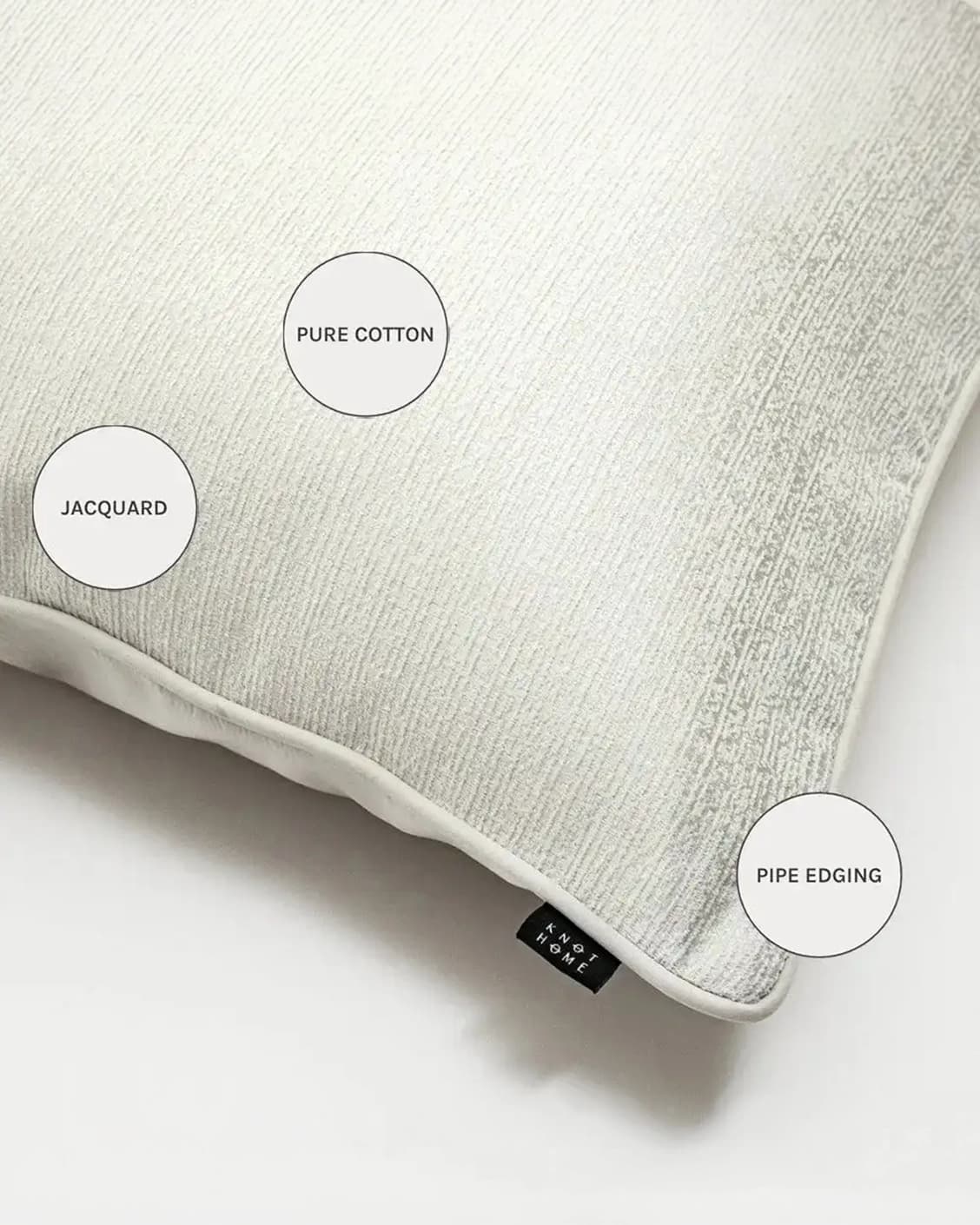Divina Bianca cushions in white, shown in a product close-up as image 9