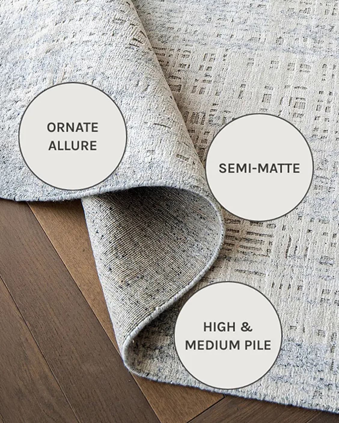 Eh Dillan Ocean carpets in blue, shown in a close-up as image 14