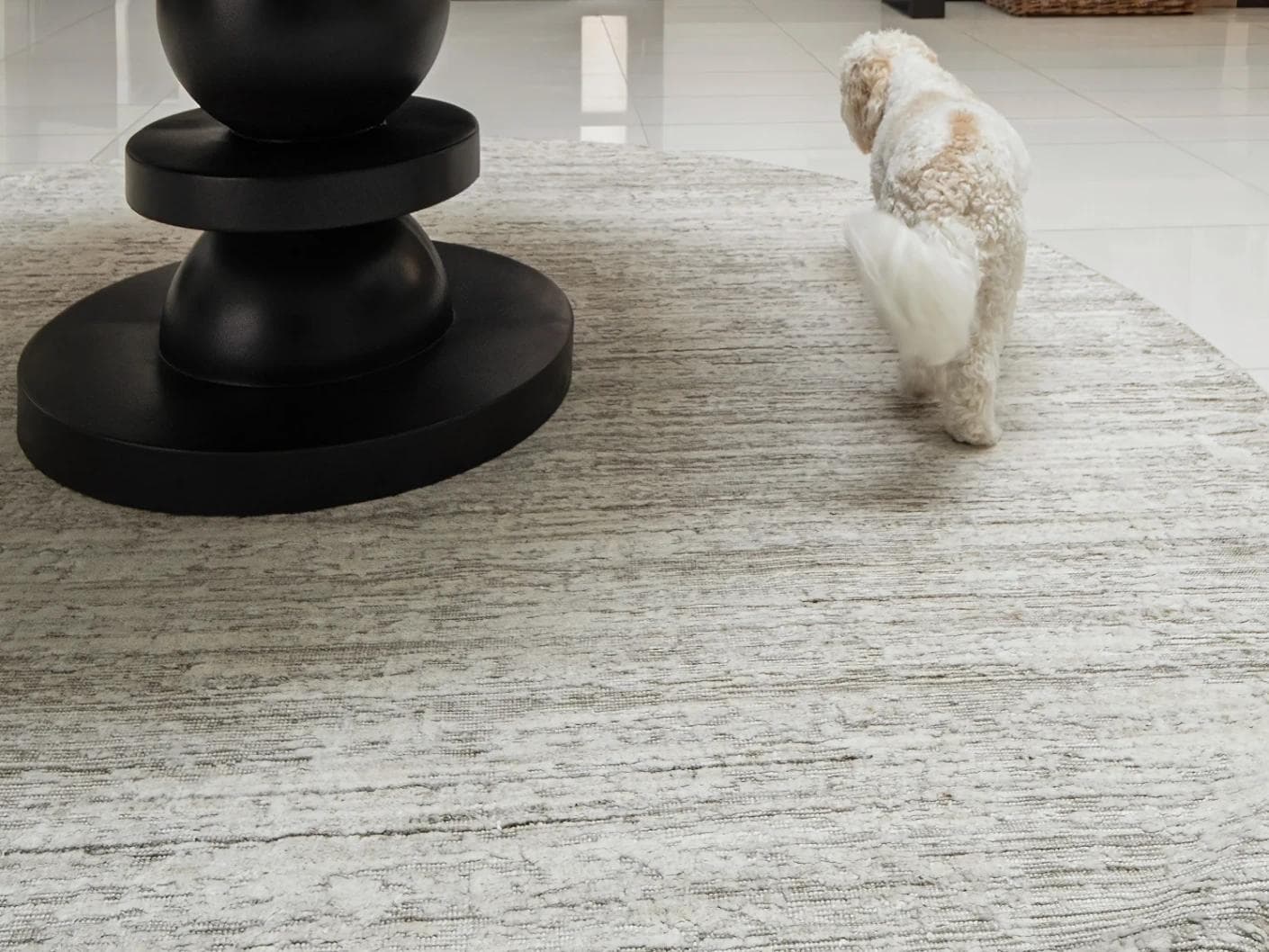 Eh Harvey Travertine pots in beige, shown in a lifestyle close-up as image 4