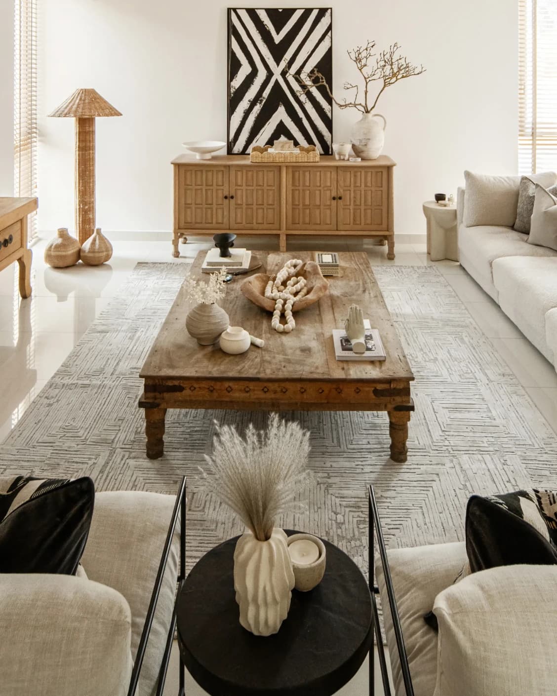 Eh Riley Stone carpet in beige, shown in a lifestyle front view as image 4