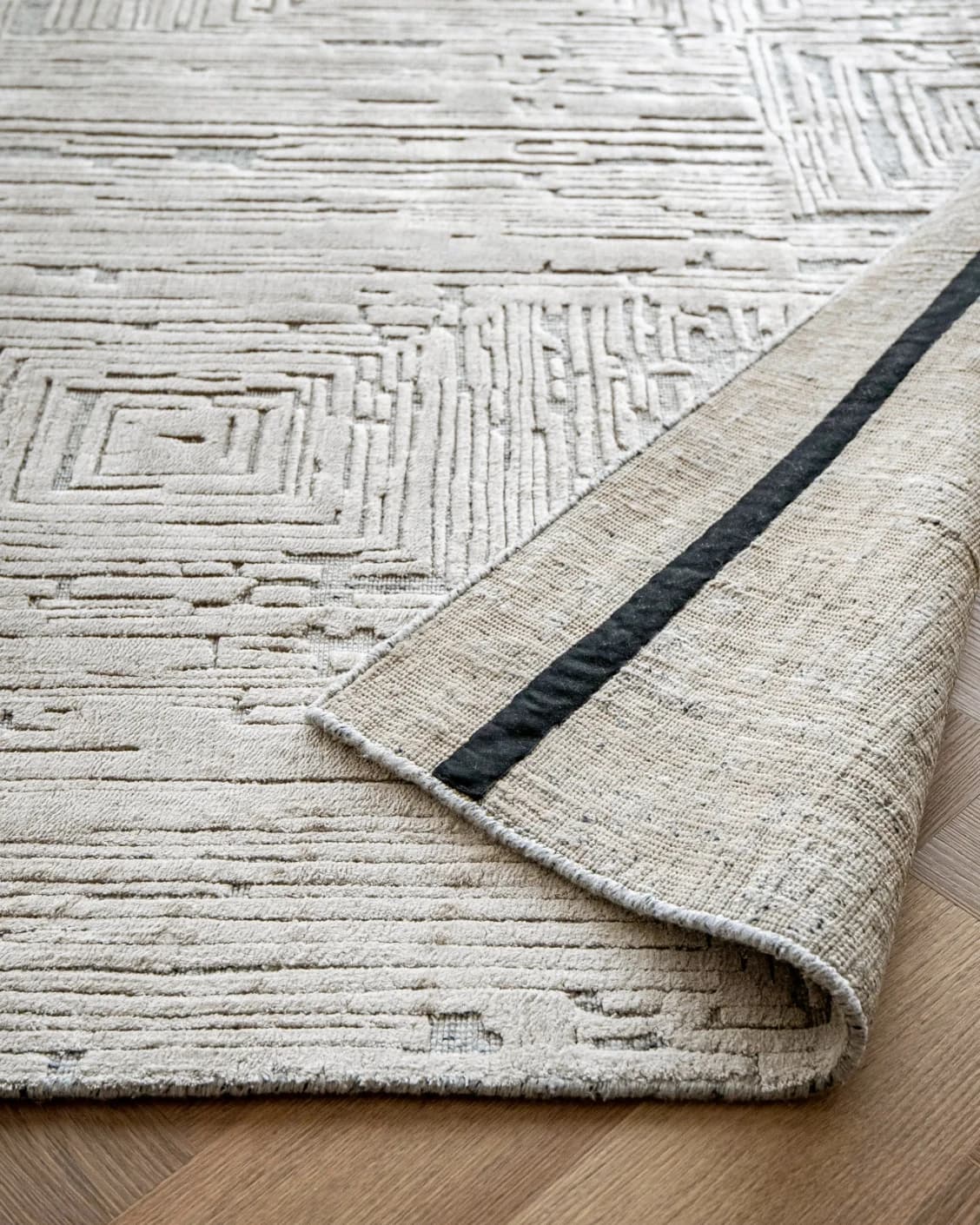 Eh Riley Stone carpet in beige, shown in a product close-up as image 8