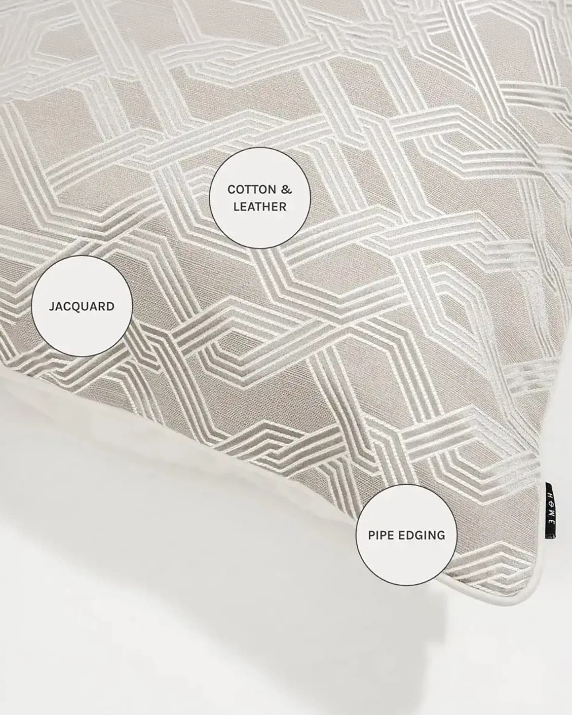 Elena Bianca cushions in beige and white, shown in a product close-up as image 11