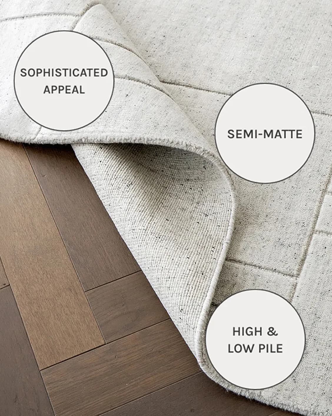 Elliot Alba carpets in grey and white, shown in a close-up as image 18