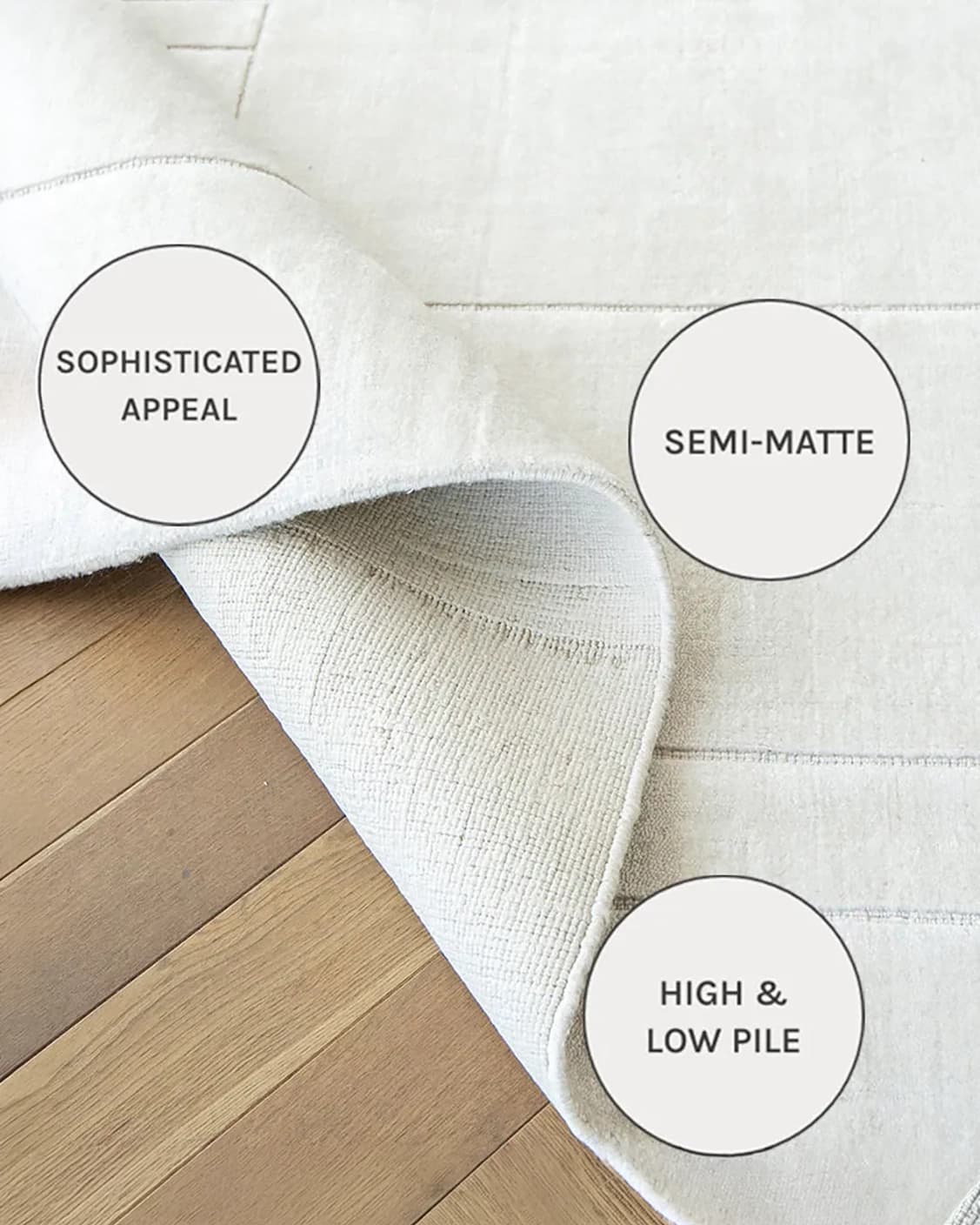 Elliot Bianca carpets in white and pearl, shown in a close-up as image 15