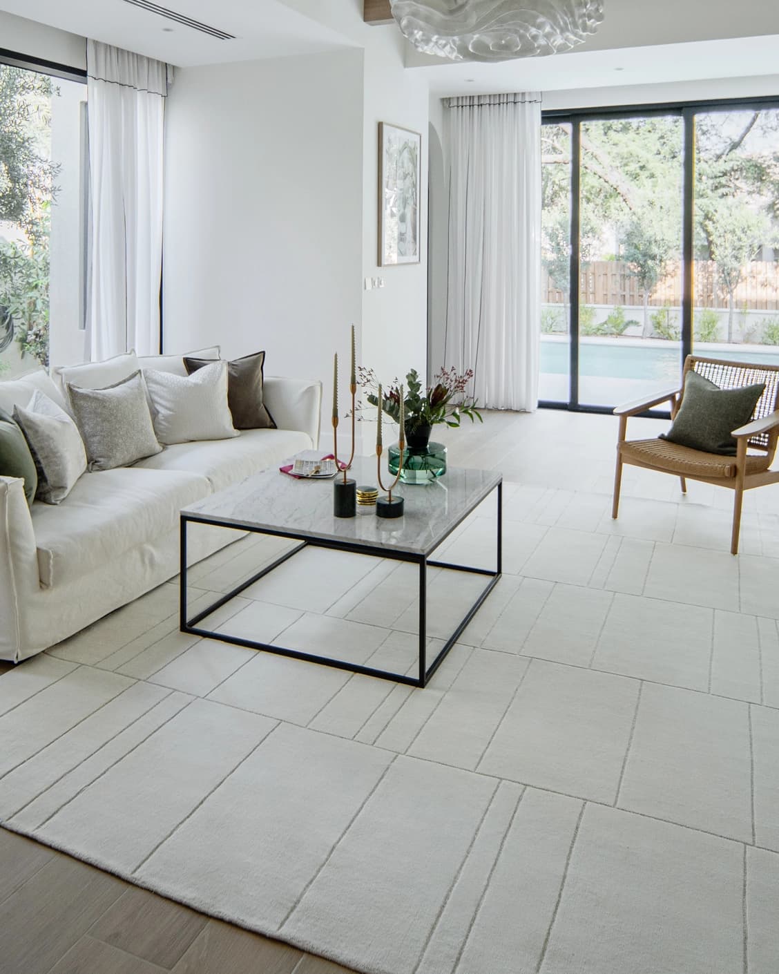 Elliot Bianca carpet in white and pearl, shown in a lifestyle as image 6