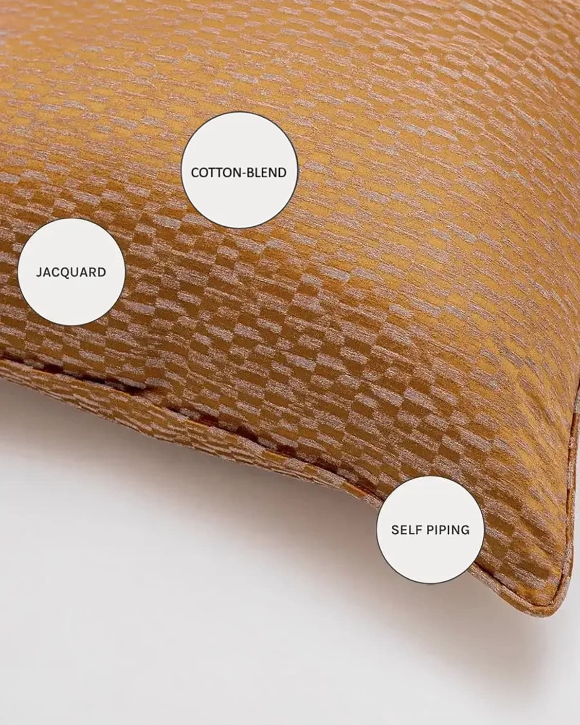 Elodie Hodler cushions in silver and orange, shown in a product close-up as image 8