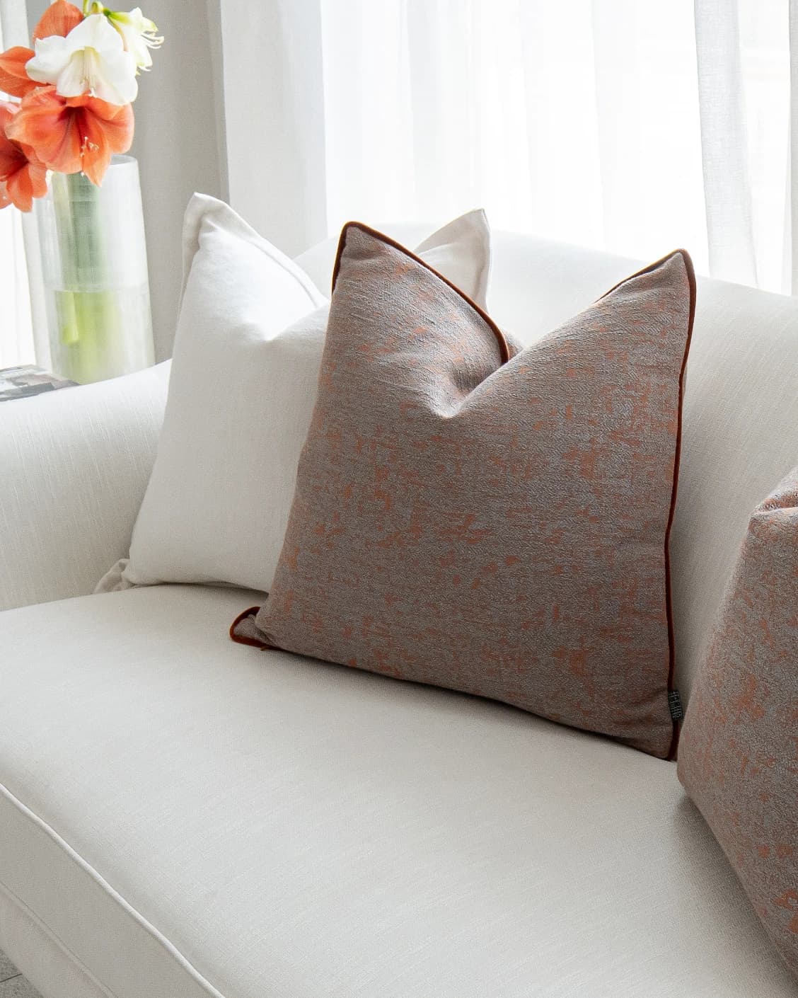 Eloise Bundle bundle - indoor in white and orange, shown in a lifestyle right view as image 3