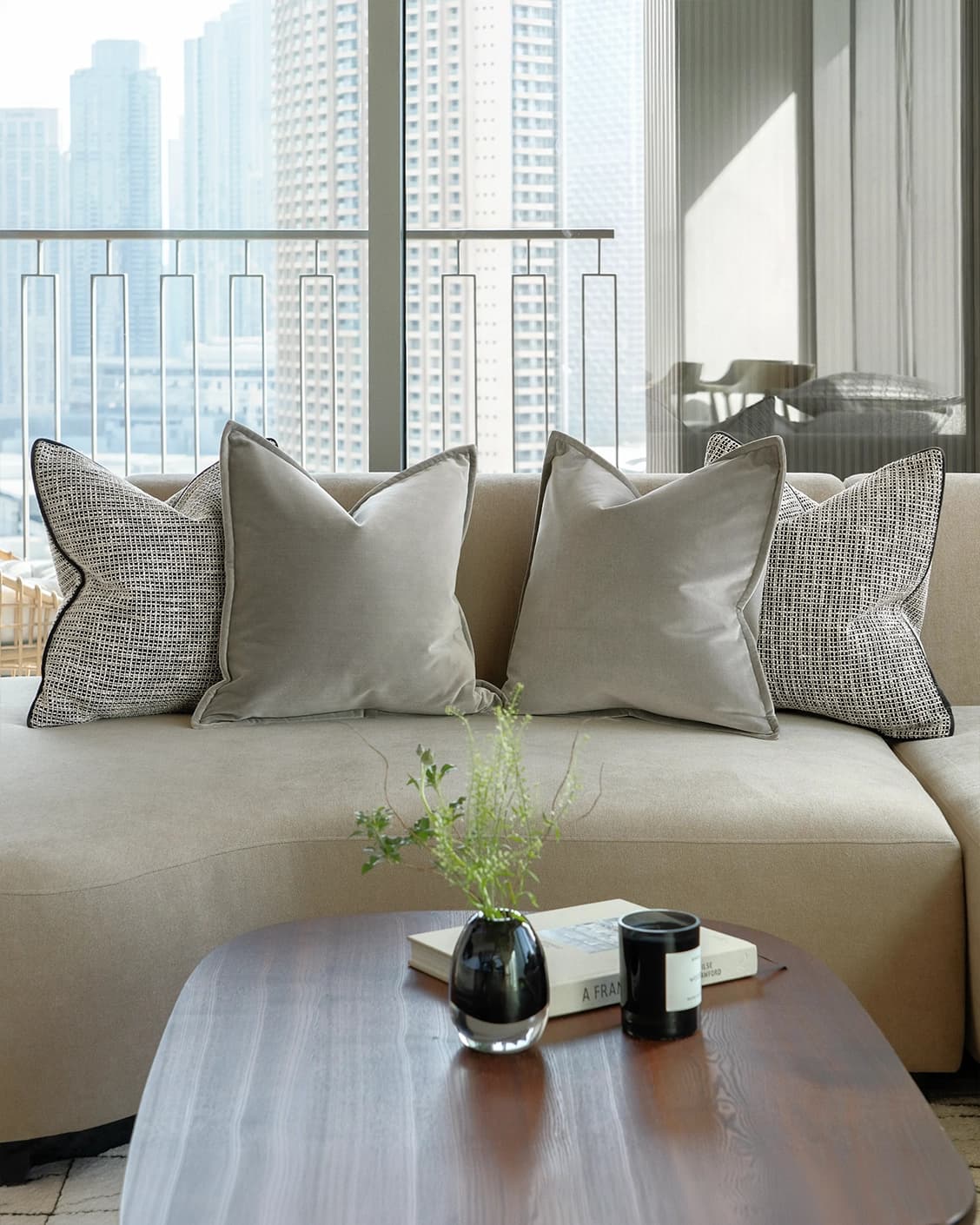 Emma Bundle cushion, shown in a lifestyle front view as image 4