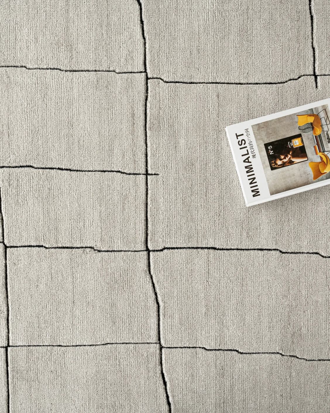 Emme Bianca Runners carpet in off white, shown in a lifestyle close-up as image 5