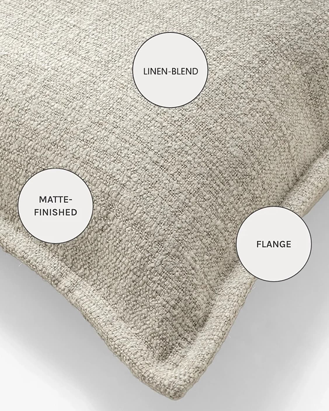Emmett Bianca cushions in off white, shown in a product close-up as image 10