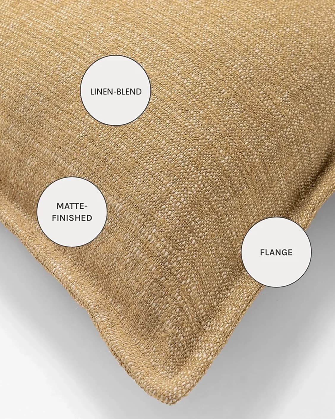 Emmett Dijon cushions in beige, shown in a product close-up as image 10