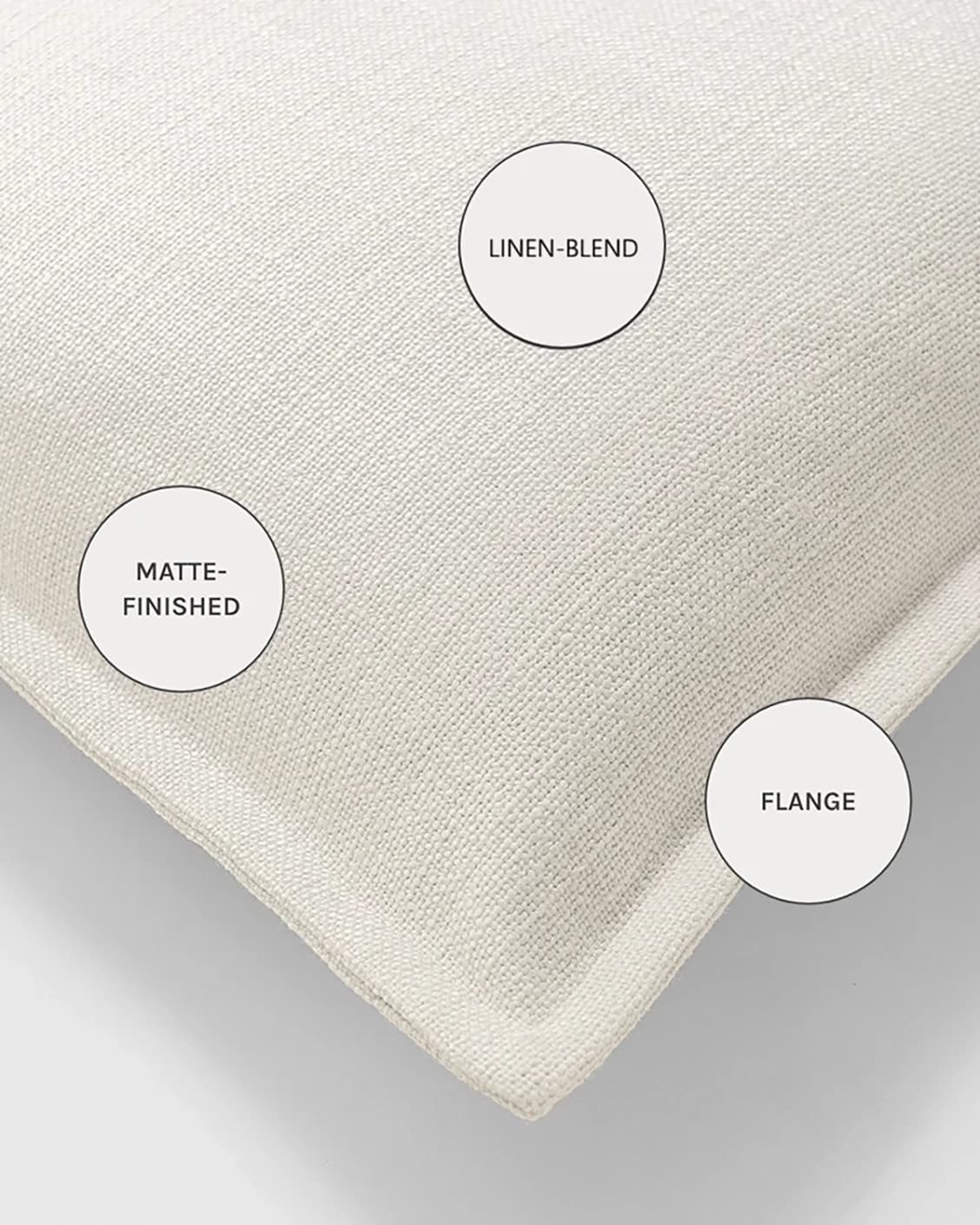 Emmett Jasmine cushions in white, shown in a product close-up as image 10