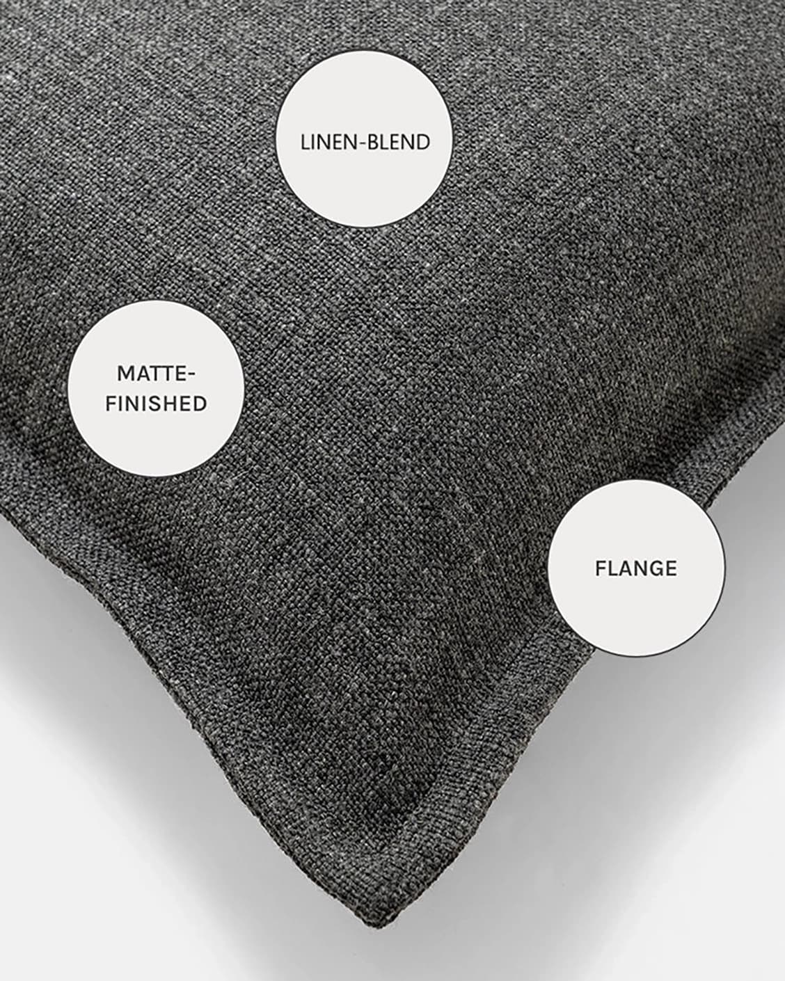 Emmett Nyx cushions in grey, shown in a product close-up as image 10