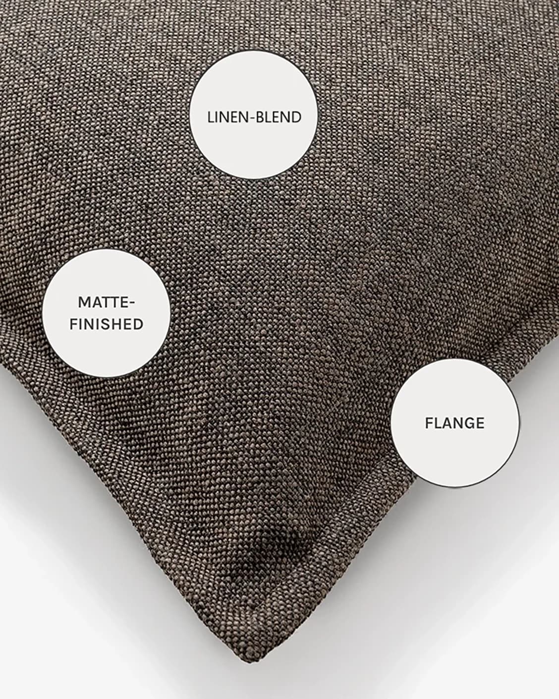 Emmett Pepper cushions in charcoal, shown in a product close-up as image 10