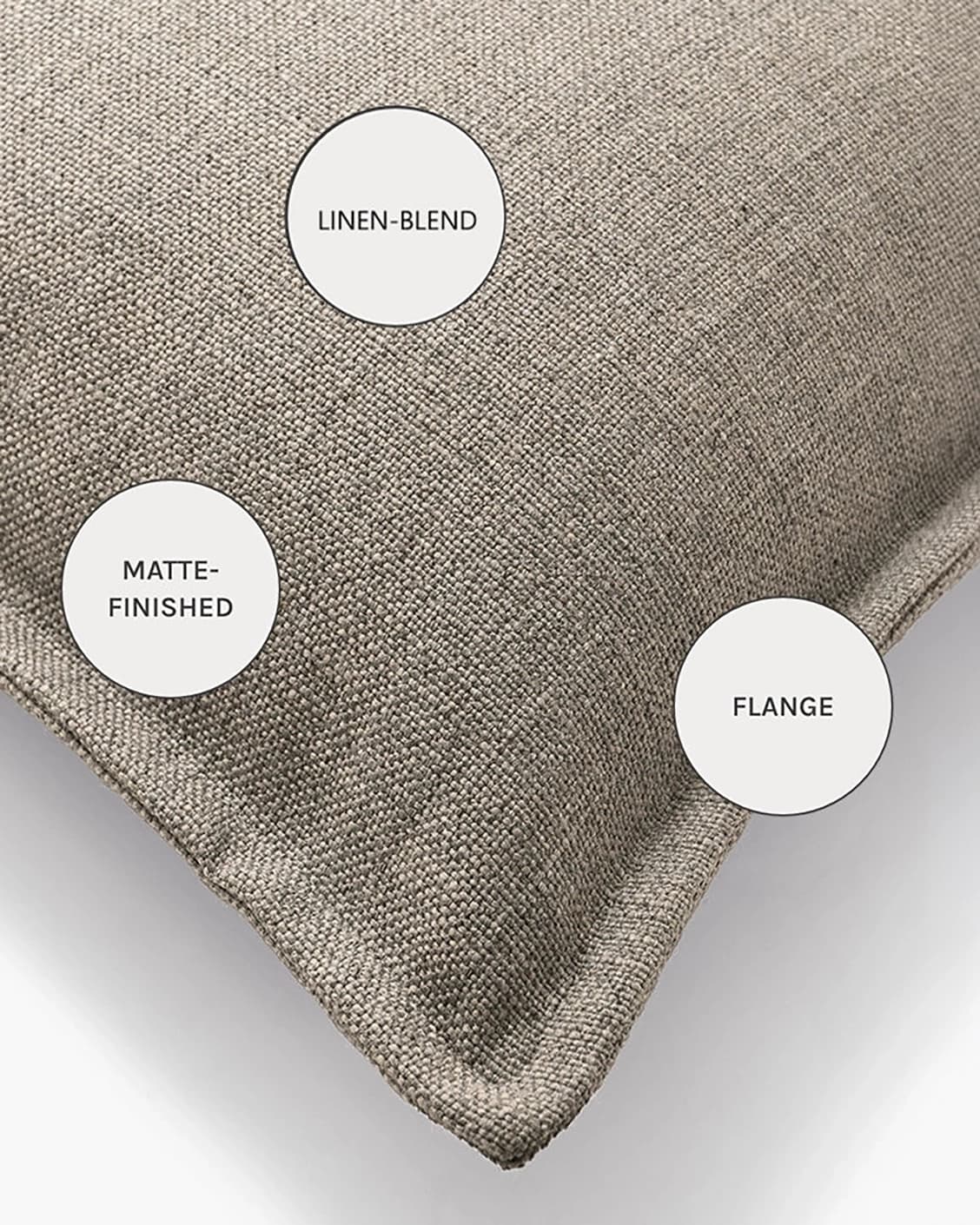 Emmett Quell cushions in taupe and grey, shown in a product close-up as image 10
